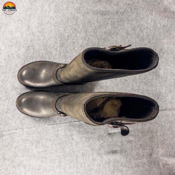 Bogs McKenna Rain Boots Black Leather Mid-Calf Waterproof Women's Size 9 - Picture 7 of 11